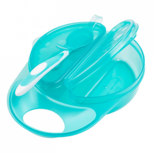 Dr Brown Food Bowl with Lid & soft spoon
