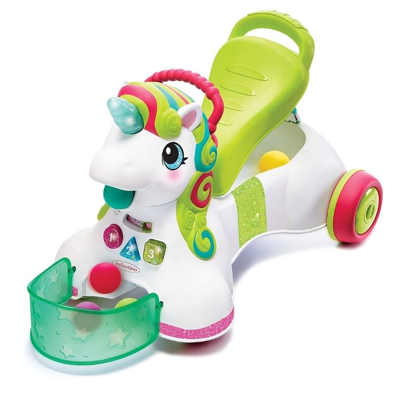 Περπατούρα Στράτα Infantino 3 in 1 Sit Walk Ride Unicorn
